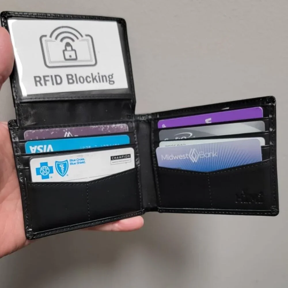 Wallet for Men - with Money Clip Slim Leather Slots Credit Card Holder RFID